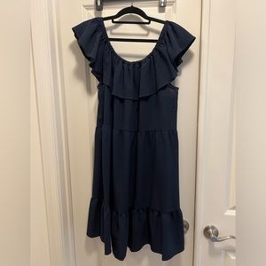 Off the shoulder blue dress XL